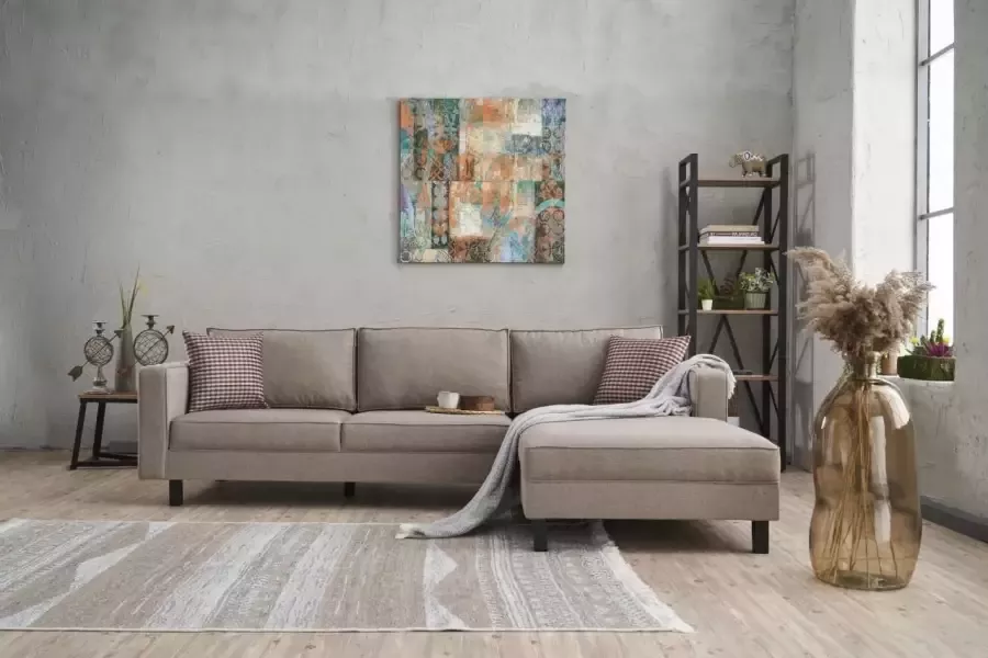 Atelier Del Sofa Hoekbank Kale Linen rechts Cream SKU: 825BLC2716