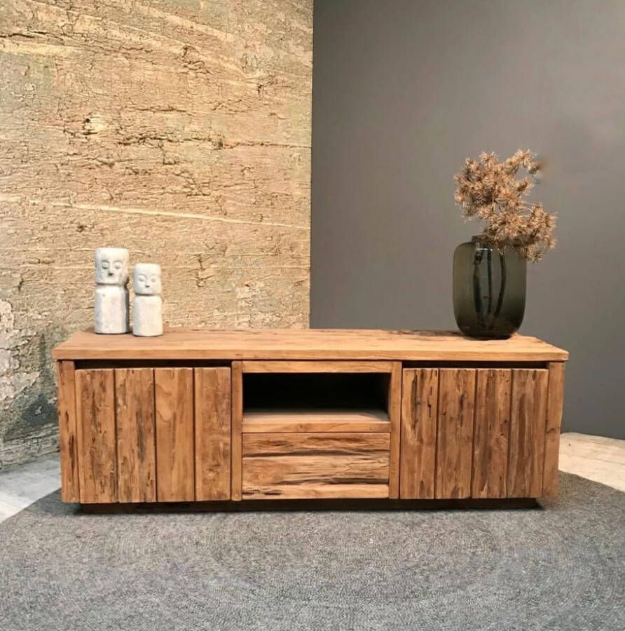 Benoa Bridge 2 Door 1 Drawer TV Cabinet Teak 150 cm - Foto 2