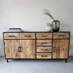 Meubelplaats Dressoir Sterre 7 lades 175cm Mangohout