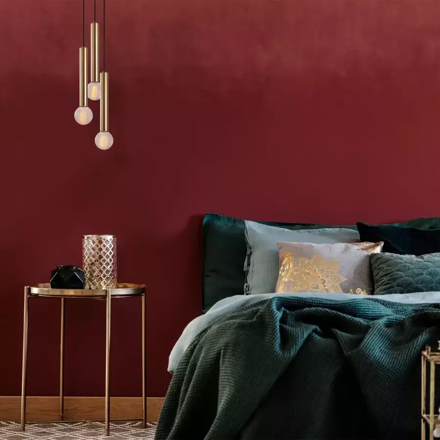 Giga Meubel Hanglamp Goud Metaal 3-Lichts 22x22x136cm Tempo