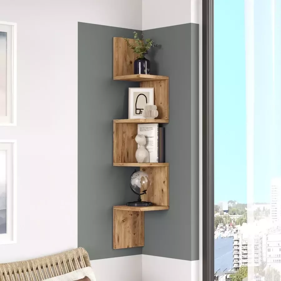 Woody Fashion Locelso Wandplank 100% Melamine Laag 18mm Dikte 22x117cm Atlantic Pine