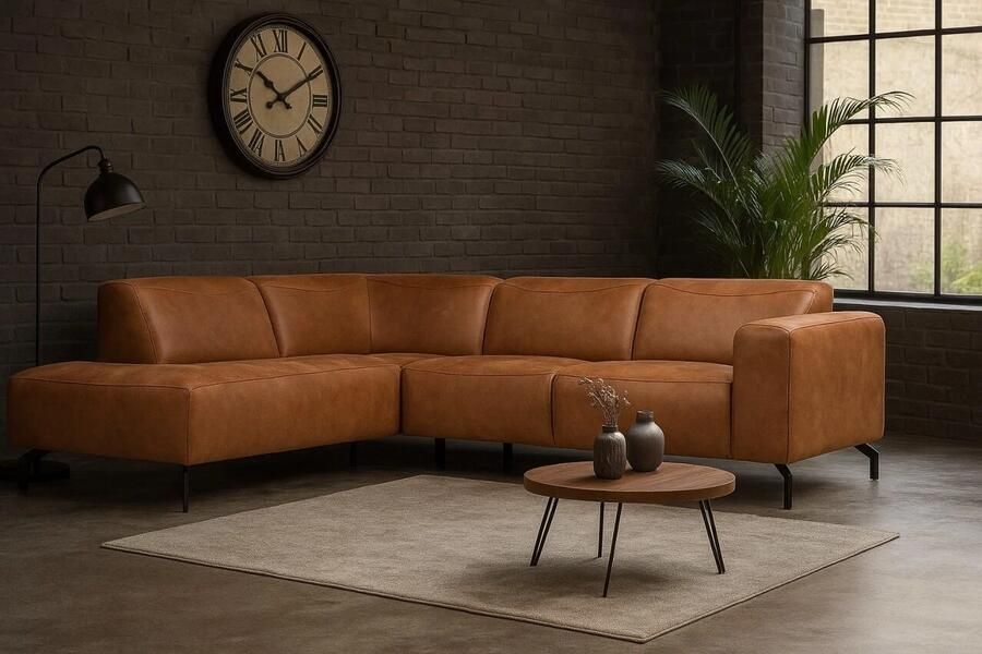DGB Agenturen Hoekbank Bari 2.5 zits Cognac- Kentucky9