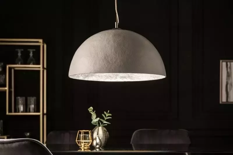Invicta Interior Elegante design hanglamp GLOW 50cm wit zilveren hanglamp 13209
