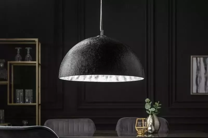 Invicta Interior Elegante design hanglamp GLOW 50cm zwart zilveren hanglamp 38294 - Foto 1
