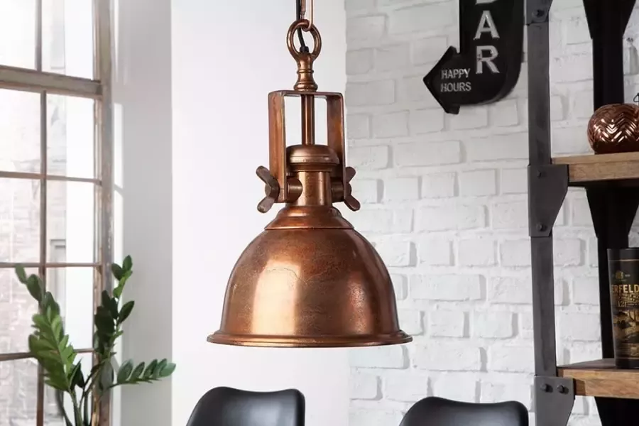 Invicta Interior Design hanglamp INDUSTRIAL 45cm koper gevlamd Industriële stijl 41271 - Foto 1