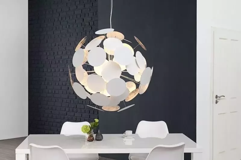 Invicta Interior Moderne design hanglamp INFINITY HOME 70cm wit zilveren hanglamp 36227