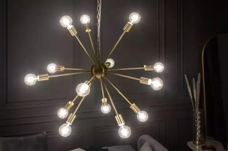 Invicta Interior Elegante hanglamp SPUTNIK 87cm goud met 14 lichtarmen 41108 - Foto 1
