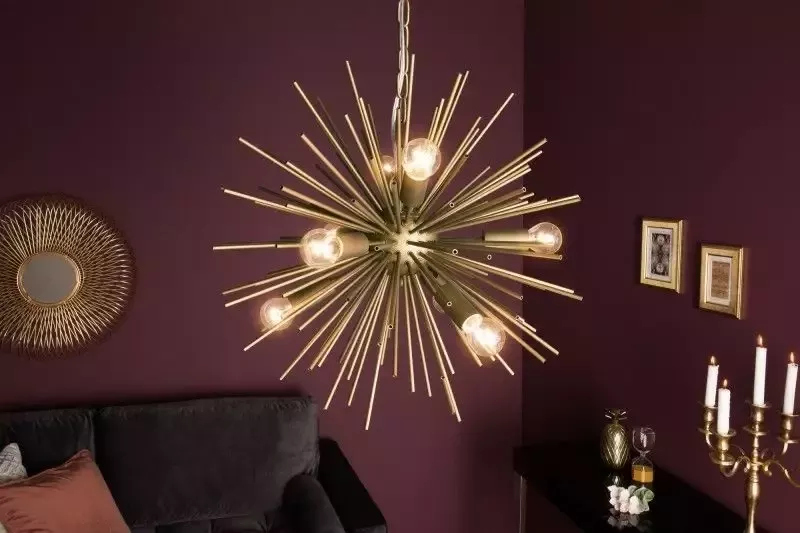 Invicta Interior Elegante hanglamp SUNLIGHT 50cm mat gouden hanglamp 39106 - Foto 1