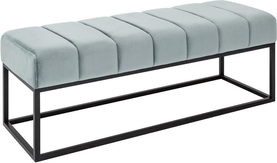 Invicta Interior Modern Bank PETIT BEAUTÉ 110cm mint fluweel zwart frame 44268 - Foto 2