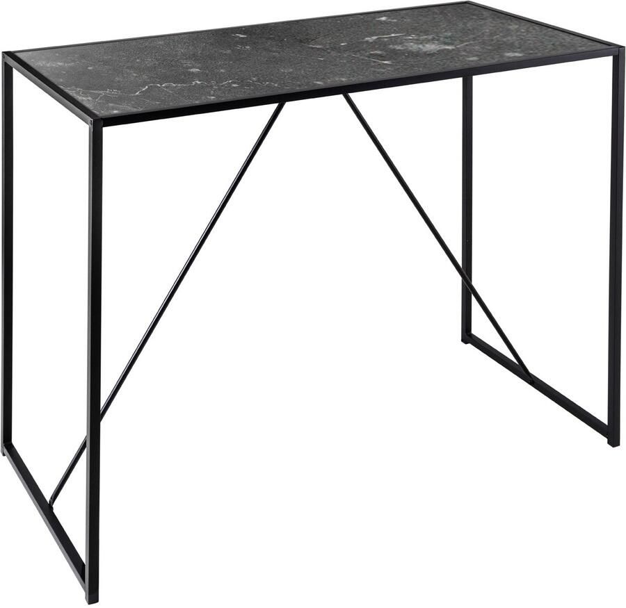 Invicta Interior Moderne bartafel SLIM LINE 120 cm grafiet metalen bartafel 44736