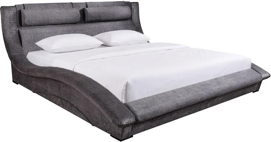 Invicta Interior Bed SWING 160x200cm vogue velvet grijs 44571