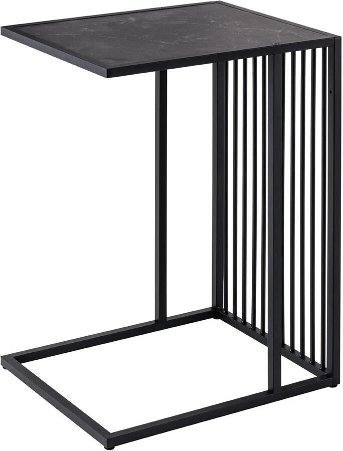 Invicta Interior Moderne bijzettafel ARCHITECTURE 65cm grafiet metalen laptoptafel 43275 - Foto 2