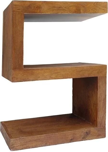 Invicta Interior Bijzettafel S 60cm met opbergruimte mangohout bruin honey finish 49354