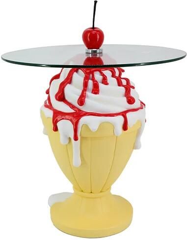 Invicta Interior Bijzettafel SWEET SOCIETY Soft Pop 65cm pastel yellow white 70099
