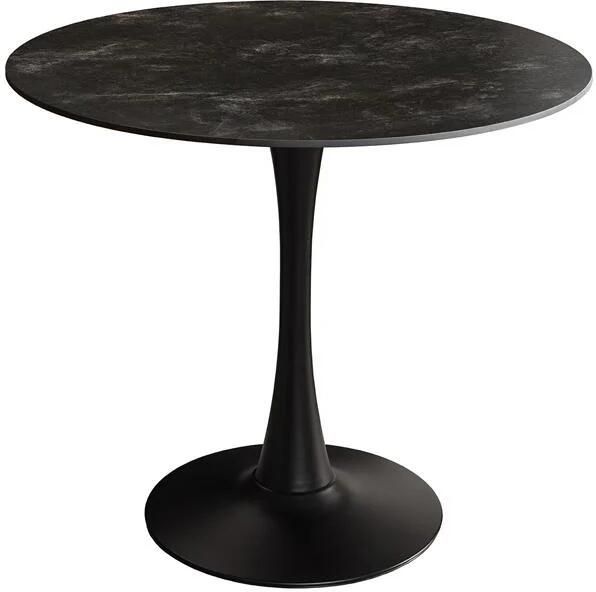 Invicta Interior Bistro tafel LYON 80cm rond keramiek grijs