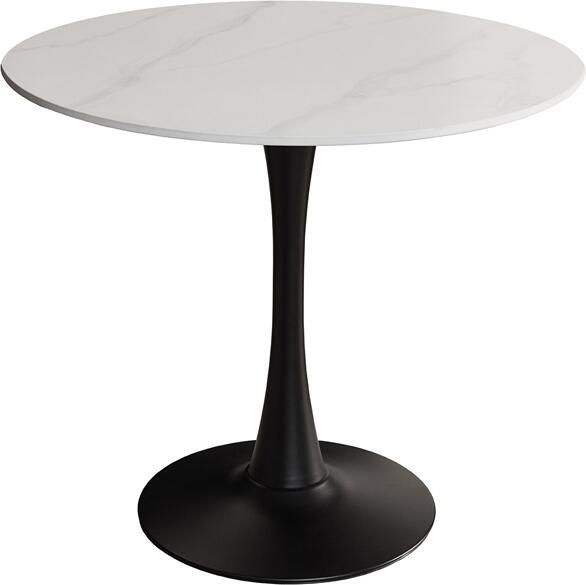 Invicta Interior Bistro tafel LYON 80cm rond keramiek wit