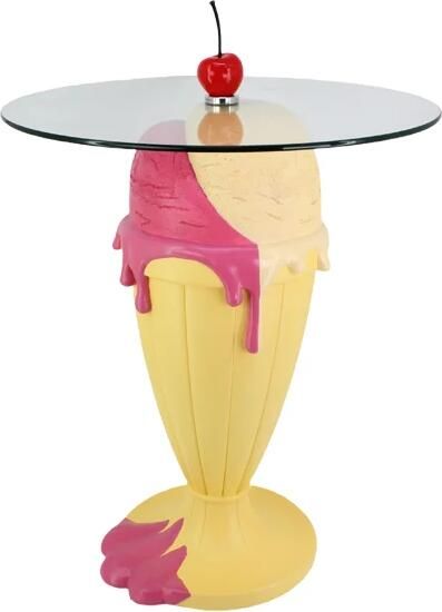 Invicta Interior Bistro tafel SWEET SOCIETY Sundae 90cm pastel geel 70096