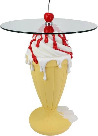 Invicta Interior Bistrotafel SWEET SOCIETY Soft Pop 90cm pastelgeel wit 70098