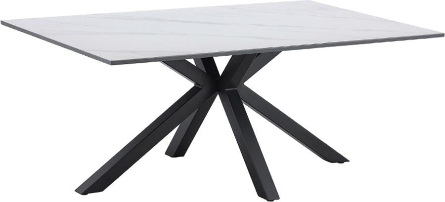 Invicta Interior Coffee table GALAXIE 100cm w star frame ceramic white 46904