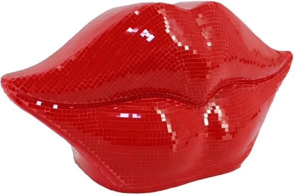 Invicta Interior Decoratief object DISCO LIP 35cm mozaïek rood 70087