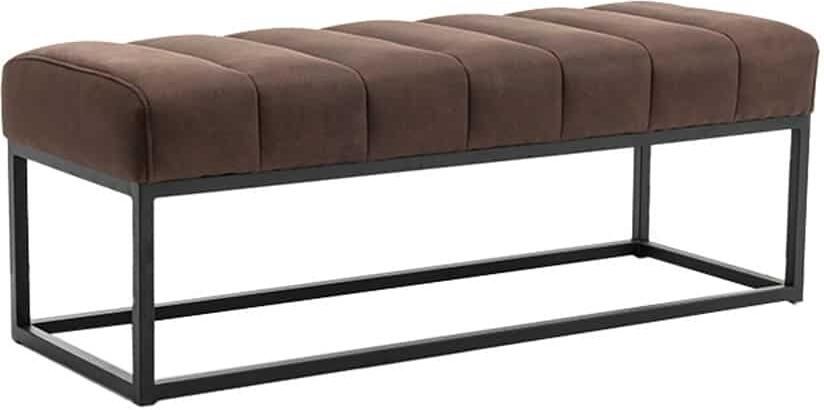 Invicta Interior Design bank PETIT BEAUTE 110cm antiekbruin microvezel zwart metalen frame 44426 - Foto 2