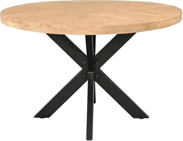 Invicta Interior Eettafel INFINITY HOME 120cm rond met sterframe mangohout crèmewit natuur 48940