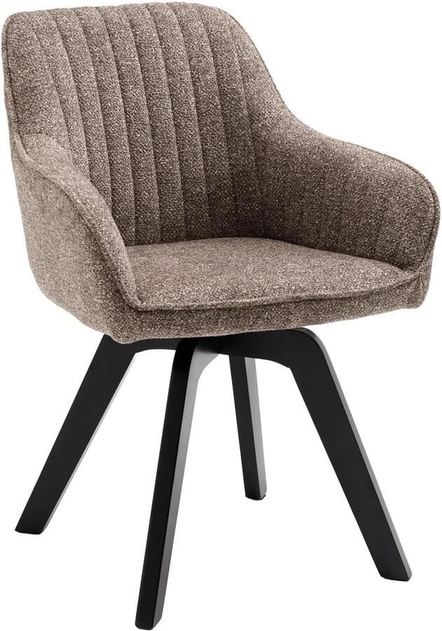 Invicta Interior Draaibare stoel LIVORNO 180° auto-return met armleuningen microvezel taupe 48610