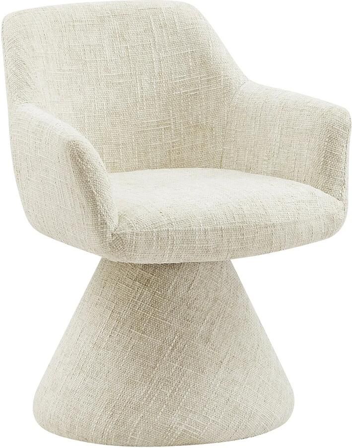 Invicta Interior Draaistoel AMBIENTO 180° met armleuningen chenille stof beige automatische terugkeerfunctie 47789