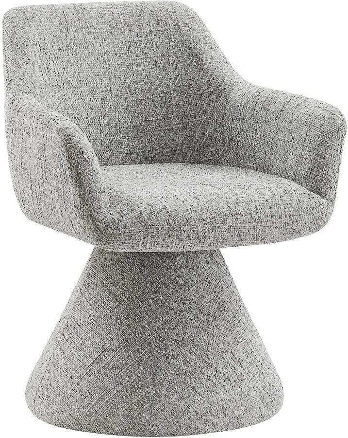 Invicta Interior Draaistoel AMBIENTO 180° met armleuningen chenille stof grijs automatische terugkeerfunctie 47790