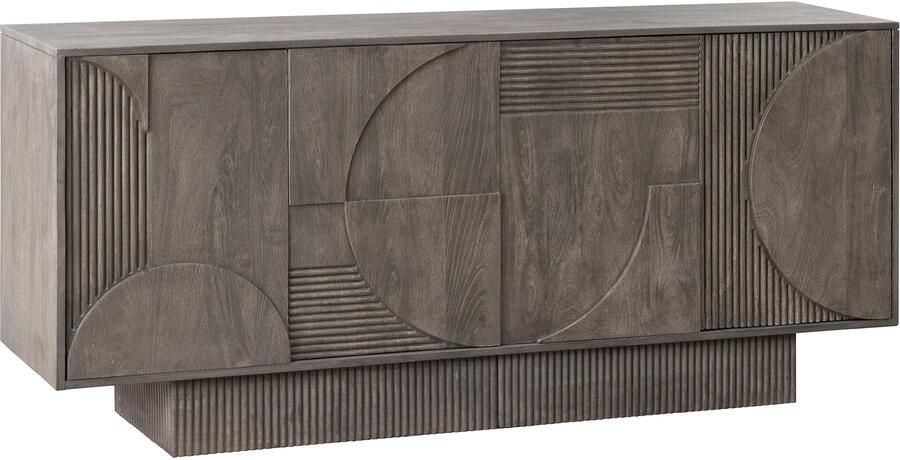Invicta Interior Dressoir ART DECO 170 cm 3D mangohout grijs 46801