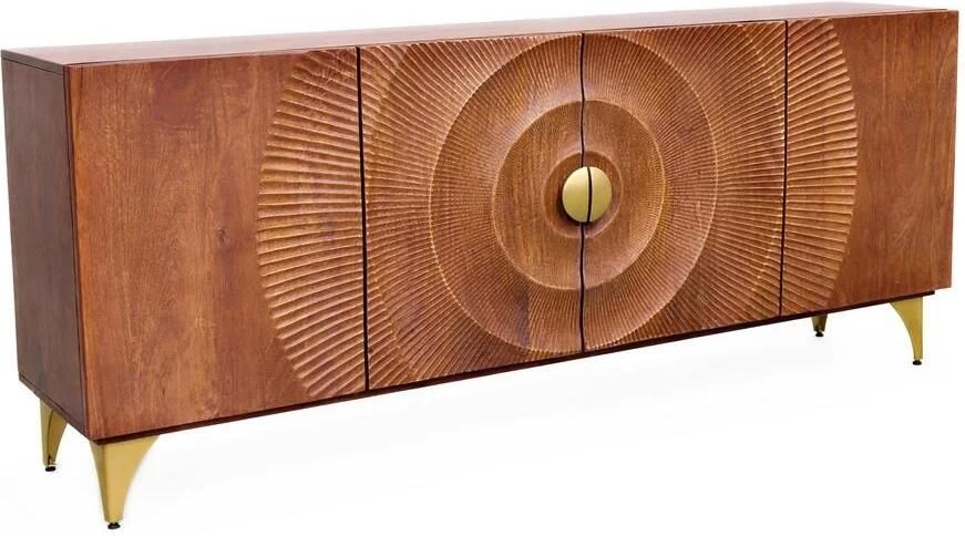 Invicta Interior Dressoir GOLDEN SUNSET 180cm 3D mango wood bruin 49230