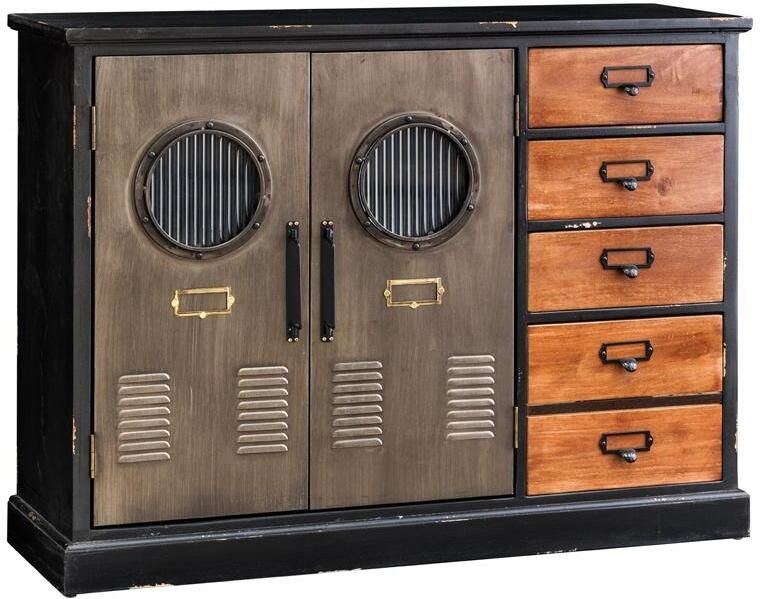 Invicta Interior Dressoir NAUTILUS 105cm grenenhout vintage bruin 48164