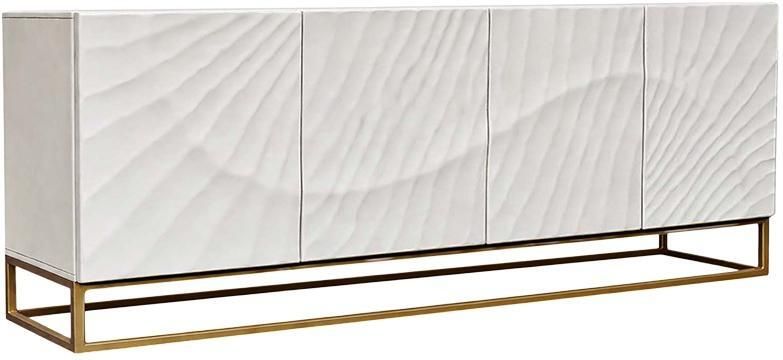 Invicta Interior Dressoir SCORPION 180cm 3D mangohout wit goud 48789