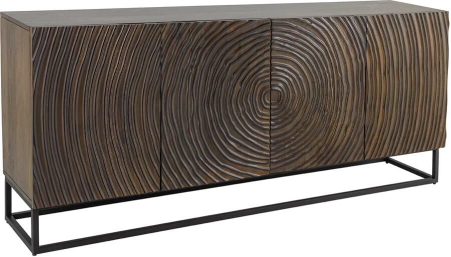 Invicta Interior Dressoir ZEN CIRCLE 160cm 3D mango wood dark brown 49368