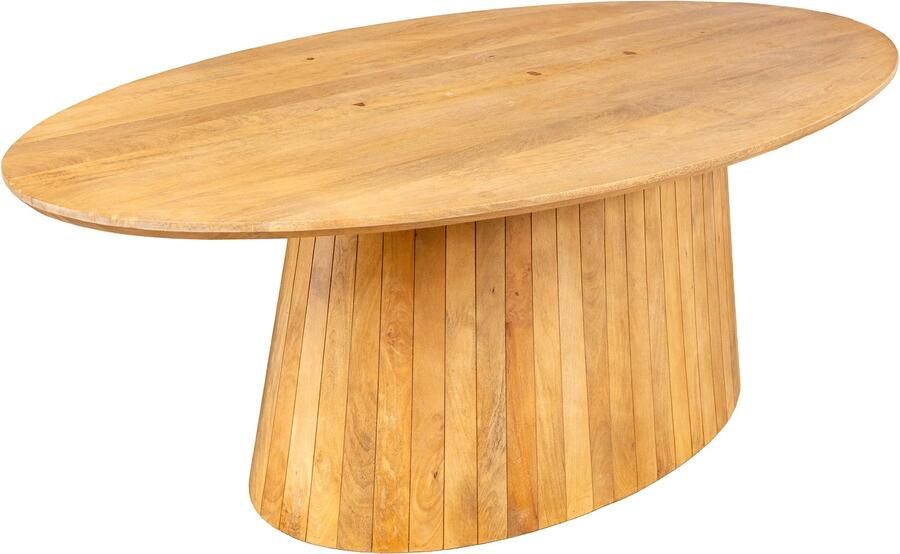 Invicta Interior Eettafel ART DECO 220cm ovaal blad mangohout natuurlijk crème 47608