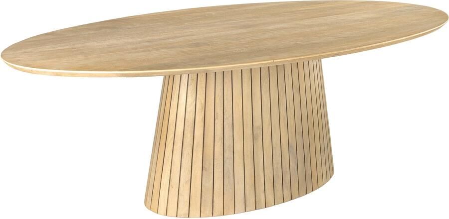 Invicta Interior Eettafel ART DECO 220cm ovaal tafelblad 26mm mango hout 44563