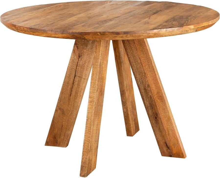 Invicta Interior Eettafel ART WOOD 100cm rond mangohout bruin 48351