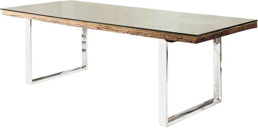 Invicta Interior Eettafel EUPHORIA BARRACUDA 240 cm gemaakt van gerecycled massief teakhout (40 mm dik) zonder glazen blad. 35099 - Foto 4