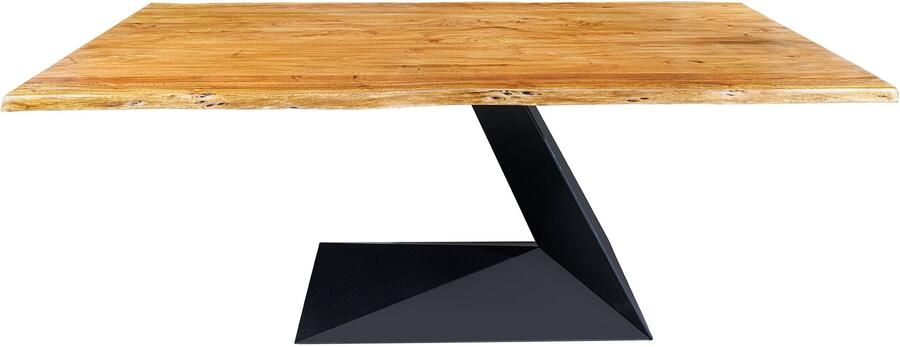 Invicta Interior Massieve eettafel MAMMUT BALANCE 200cm naturel bruin acacia zwarte boomrand 44361 - Foto 3