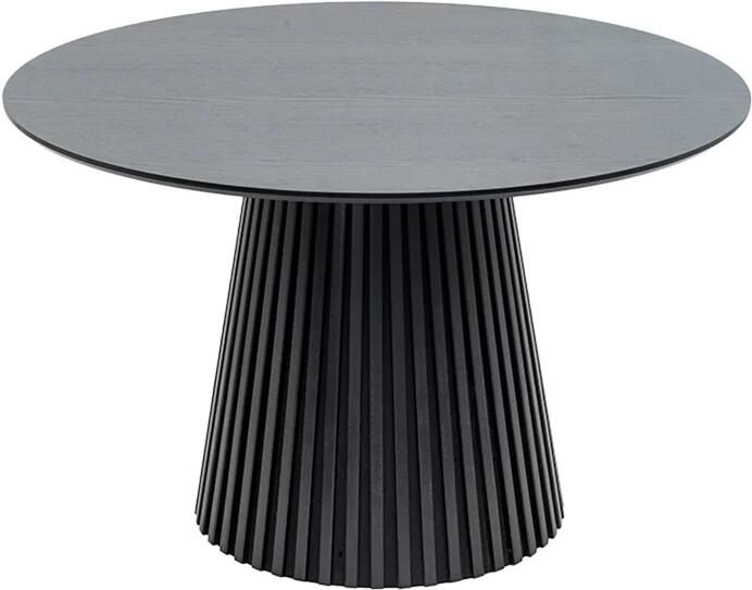 Invicta Interior Eettafel VALHALLA WOOD Ø 140cm rond eikenhout fineer zwart 45057