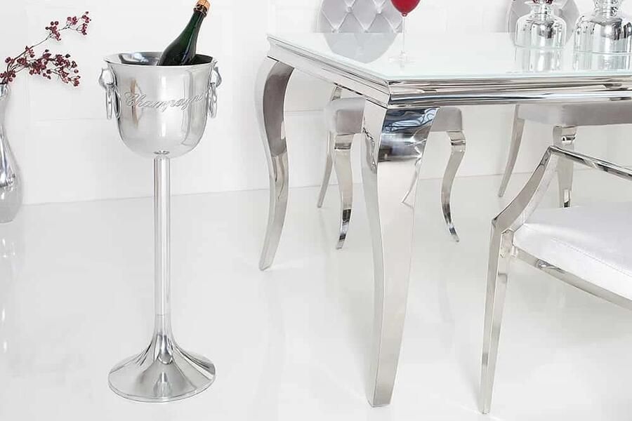 Invicta Interior Elegante champagnekoeler CHAMPAGNE 75cm gepolijste zilveren flessenkoeler 38068