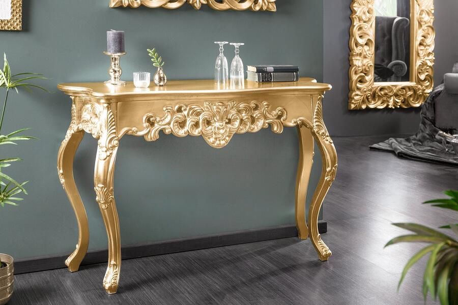 Invicta Interior Elegante console VENICE 110cm gouden barok design dressoir handgemaakt 15633
