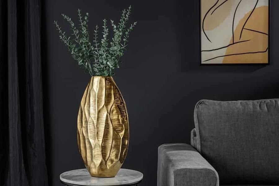 Invicta Interior Elegante Vaas ORGANIC ORIENT 44cm goud Hammerschlag Design 41547