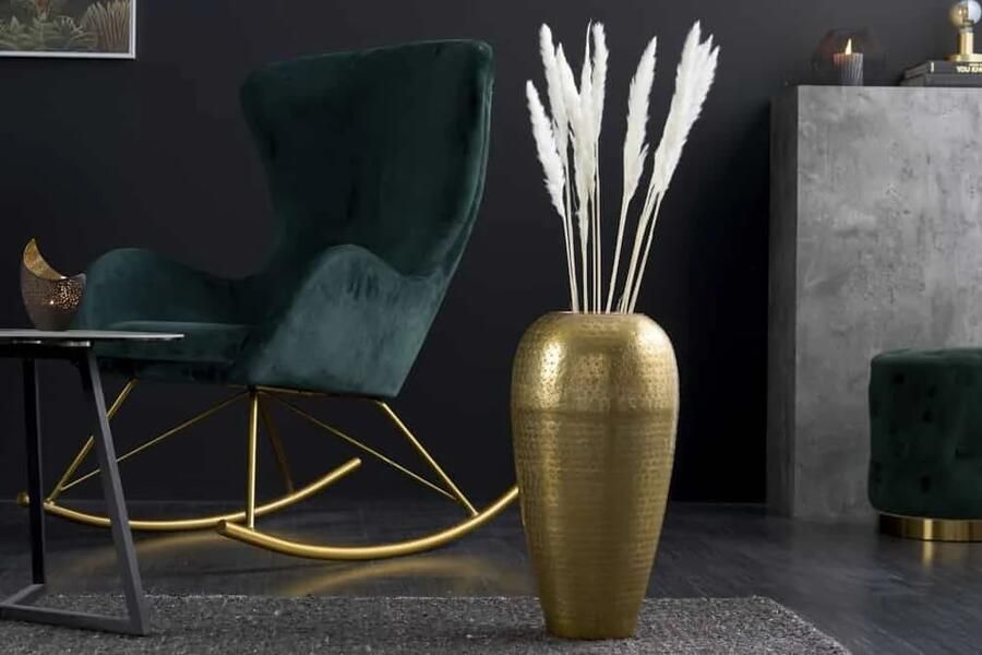 Invicta Interior Elegante vaas ORIENTAL 50cm goud im Wild Hammerschlag Design 41551