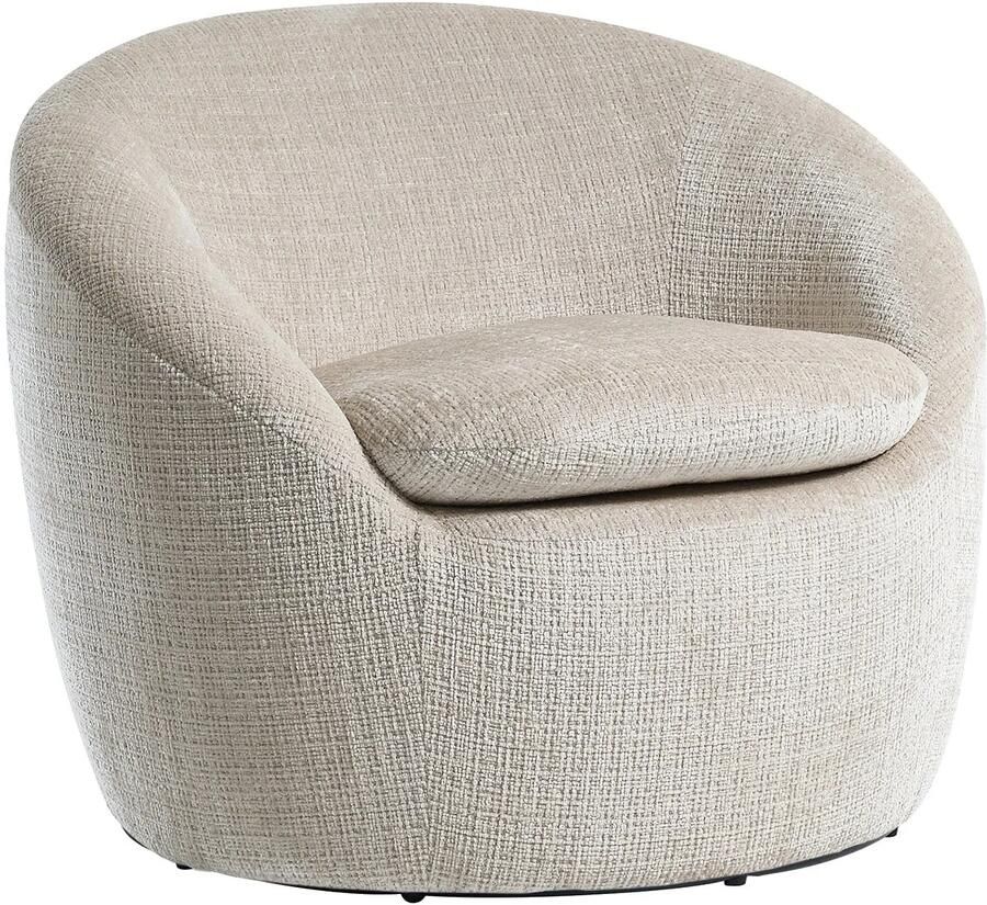 Invicta Interior Fauteuil ALPINE 360° draaibaar met structuurstof beige 46862
