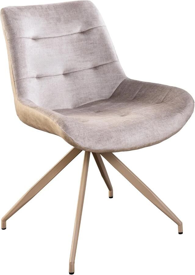 Invicta Interior Fauteuil DIVANI retrostijl fluweel microvezel champagne beige 48607