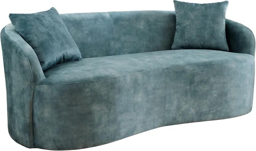 Invicta Interior Fluwelen Tweezitsbank ELEMENTAL 180cm petrol