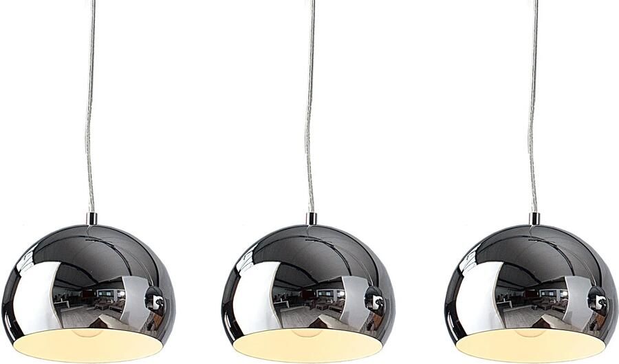 Invicta Interior Moderne drievoudige hanglamp CHROMAGON chromen bollamp 17760 - Foto 2