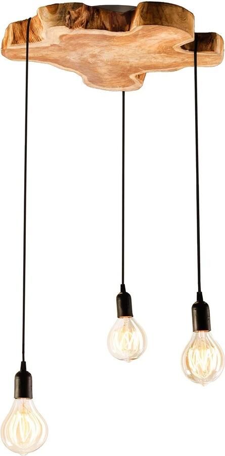 Invicta Interior Hanglamp HYPNOTIC 50 cm gemaakt van natuurlijk longanhout 44686