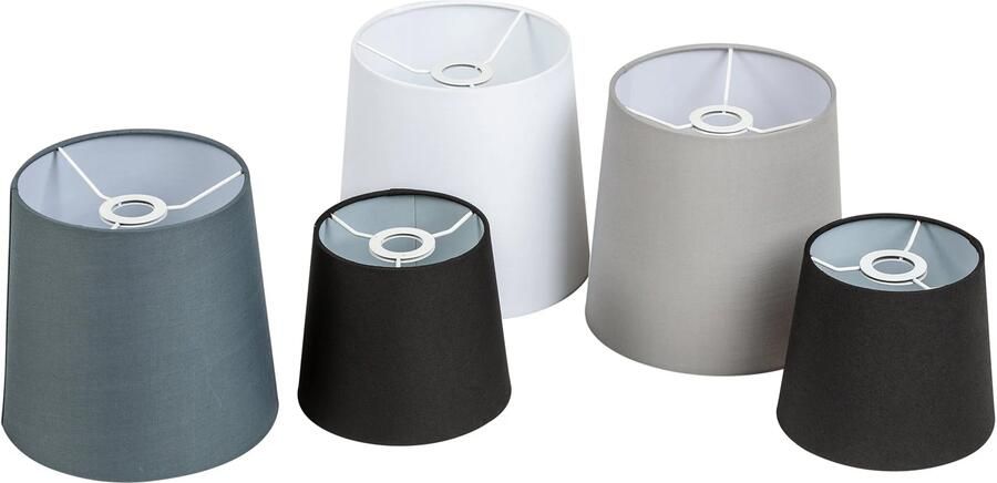 Invicta Interior Hanglamp LEVELS set van 5 lampenkappen in zwart grijs en wit 40694 - Foto 2